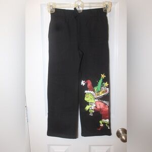 Grinch XS (4-5) Black Christmas Kids Sweatpants with pockets NEW